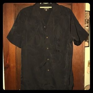 George black Hawaiian button up.